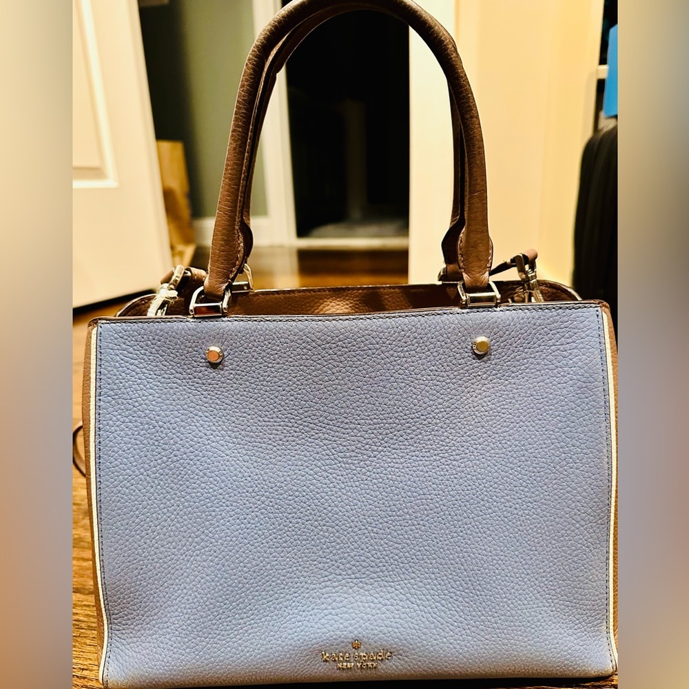 Kate Spade Light Blue and Brown Tote Bag